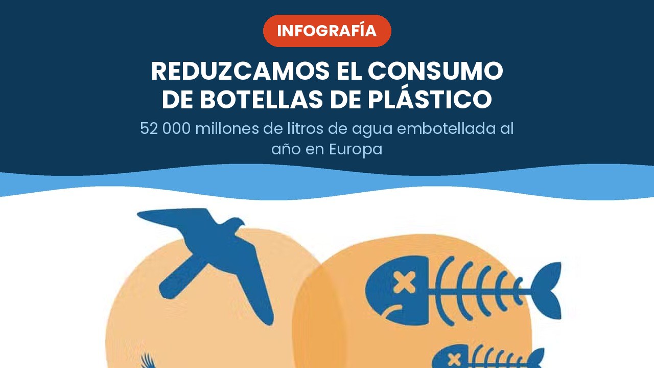 Reduzcamos el consumo de botellas de plástico – infografía